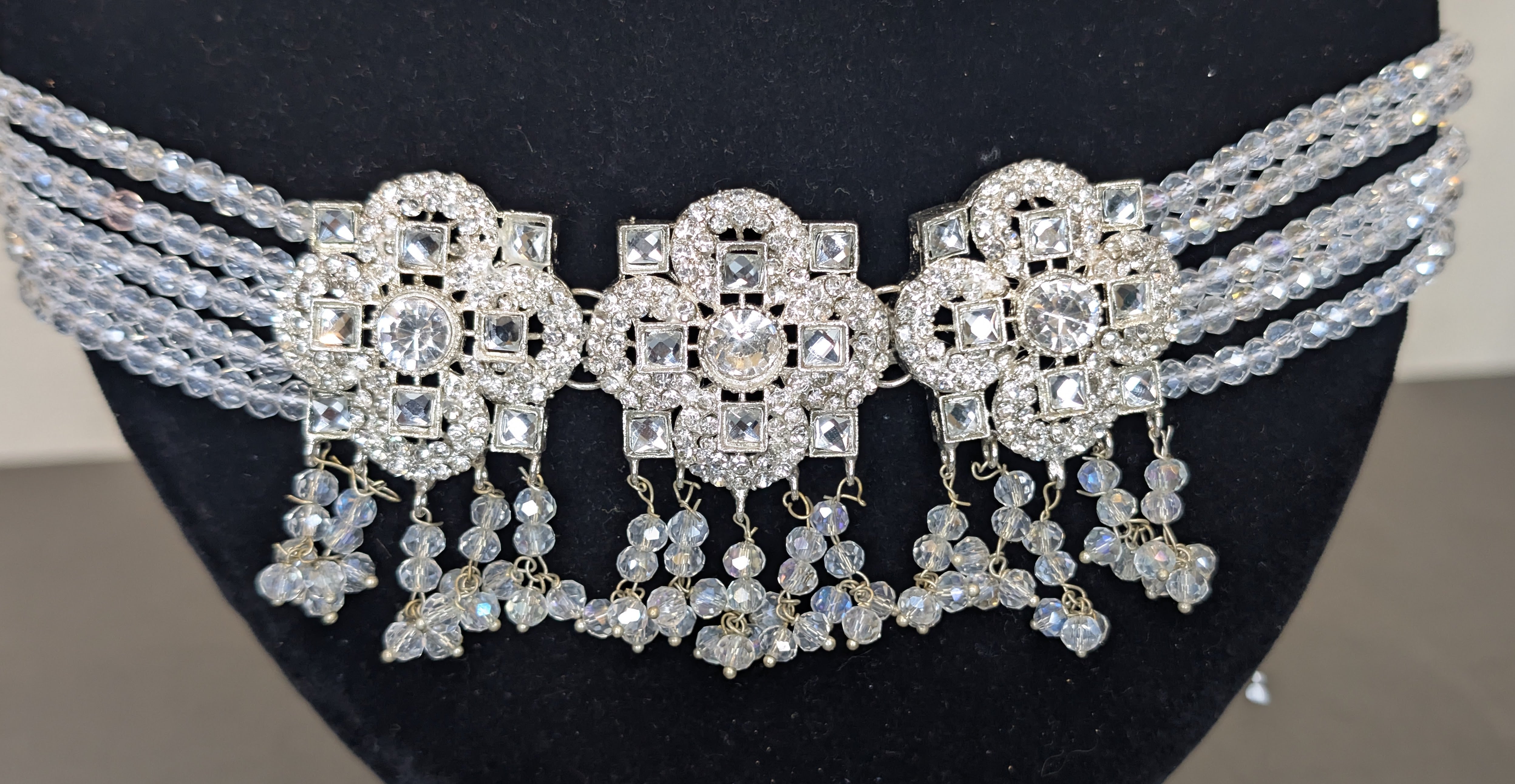 Pakistani Wedding White Jewelry Set Choker