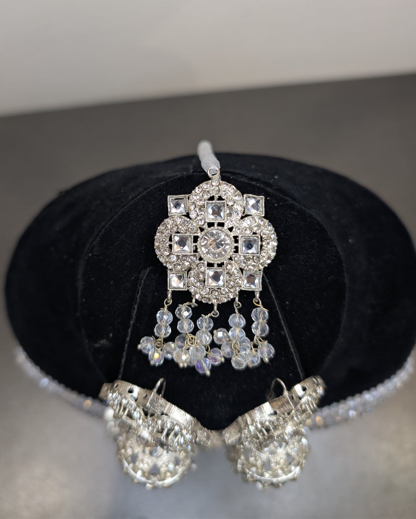 Pakistani Wedding White Jewelry Set ear rings